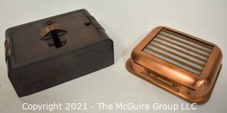 Two Vintage Cigarette Cases, One Made of Copper