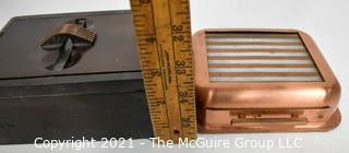 Two Vintage Cigarette Cases, One Made of Copper