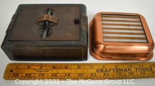 Two Vintage Cigarette Cases, One Made of Copper