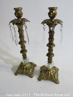 Collection of candelabra and candlesticks; 13 1/2"T 