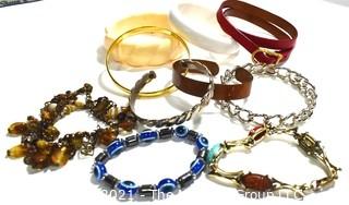 Group of Bangle Bracelets. 