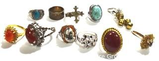 Group of Costume Jewelry Rings. 