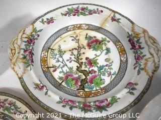 Antique Coalport "Indian Tree" Bone China with Chips and Repairs.