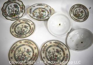 Antique Coalport "Indian Tree" Bone China with Chips and Repairs.