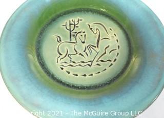 Four (4) Art Pottery and Porcelain Plates.  Includes 