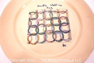 Four (4) Art Pottery and Porcelain Plates.  Includes 