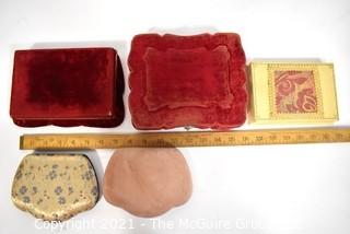 Five Vintage Jewelry Boxes