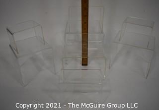 Group of Lucite Store Display Risers