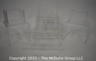 Group of Lucite Store Display Risers