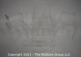 Group of Lucite Store Display Risers