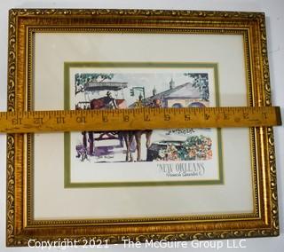 Framed Print Under Glass by John McCann, New Orleans Street Art. 12 x 13" 