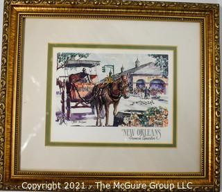 Framed Print Under Glass by John McCann, New Orleans Street Art. 12 x 13" 