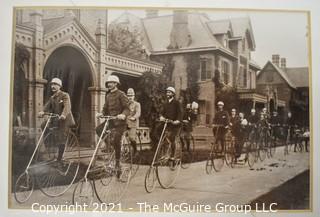 B & W Photo of 1880's Bicyclists