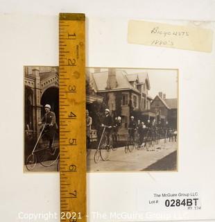 B & W Photo of 1880's Bicyclists