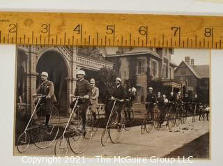 B & W Photo of 1880's Bicyclists