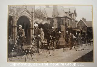 B & W Photo of 1880's Bicyclists