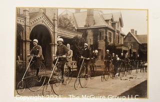 B & W Photo of 1880's Bicyclists