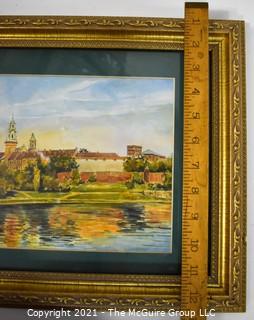 Gilt Framed Print of Landscape.  Measures 12" x 15".