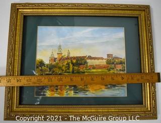 Gilt Framed Print of Landscape.  Measures 12" x 15".