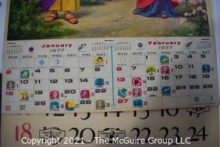 Three (3) Vintage Pin Up 1970, 1974, 1977 Advertising Wall Calendars