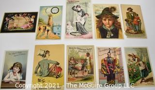 Ten (10) Antique Victorian Trade Cards. 