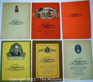 Six (6) Vintage Booklets Published by John Hancock Life Insurance on Presidents.