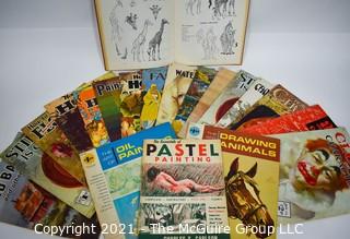 Large Collection of Vintage How To Draw Art Books. 