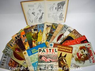 Large Collection of Vintage How To Draw Art Books. 