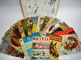 Large Collection of Vintage How To Draw Art Books. 