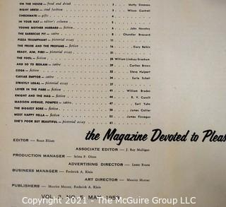 Four (4) Vintage Copies of "The Dude: The Magazine Devoted to Pleasure" Men's Interest Magazine From the 1950's.