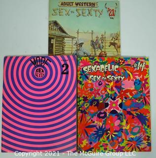 3 volumes of 1970's "Sex To Sexty" Comic Book Magazine