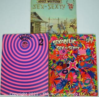 3 volumes of 1970's "Sex To Sexty" Comic Book Magazine