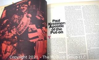 Three (3) Vintage Avant Garde Magazines.  Includes March 1968 with serigraphs by Bert Stern of Marilyn Monroe, May 1968 with Andy Warhol & Norman Mailer, September 1968 Contains Leroy Jones, The Strange World of George Tooker, Playhouse of the Ridiculous