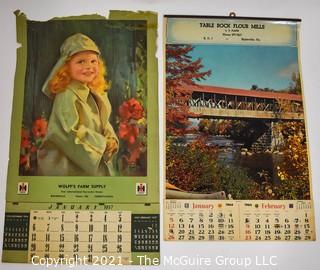 Two (2) 1957 & 1964 Promotional Advertising Calendars.