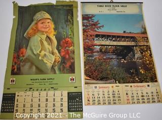 Two (2) 1957 & 1964 Promotional Advertising Calendars.