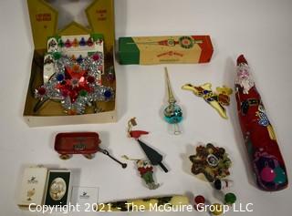 Group of Vintage Christmas Decorations