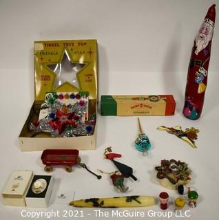 Group of Vintage Christmas Decorations