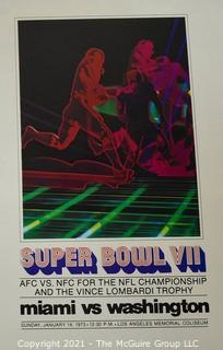 1973 Super Bowl VII Program (Miami Dolphins vs. Washington Redskins)