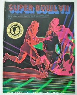 1973 Super Bowl VII Program (Miami Dolphins vs. Washington Redskins)