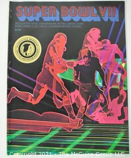 1973 Super Bowl VII Program (Miami Dolphins vs. Washington Redskins)