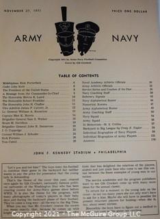 Vintage Souvenir Army v. Navy Football Program 1971 with Cover Art by Gib Crockett.