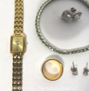 Group of Costume Jewelry and Seiko Watch, Untested.