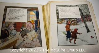 Three (3) Vintage Children's Books Including Mother Goose, Great Big Story Book and Gulliver's Travels.