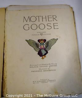 Three (3) Vintage Children's Books Including Mother Goose, Great Big Story Book and Gulliver's Travels.