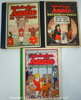 Three (3) Vintage Editions Little Orphan Annie by Harold Gray