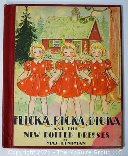 Group of Vintage Children's Books Including Flicka Ricka Dicka, Foxie & White Young Bunny with His Magic Nose, 