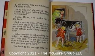 Group of Vintage Children's Books Including Flicka Ricka Dicka, Foxie & White Young Bunny with His Magic Nose, 