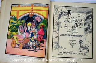 Three (3) Antique Children's Books Includes Mother Goose, A Gallery of Children by AA Milne and Billy Whiskers Kids by Frances Montgomery.