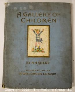 Three (3) Antique Children's Books Includes Mother Goose, A Gallery of Children by AA Milne and Billy Whiskers Kids by Frances Montgomery.