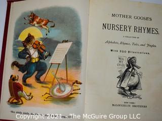 Three (3) Antique Children's Books Includes Mother Goose, A Gallery of Children by AA Milne and Billy Whiskers Kids by Frances Montgomery.